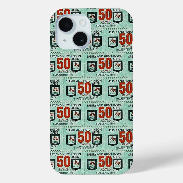 Coques Case-Mate iPhone Vieux timbres verts (Verso)