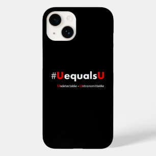 Coque Pour iPhone 14 VIH non détectable égale non transmettable - Minim