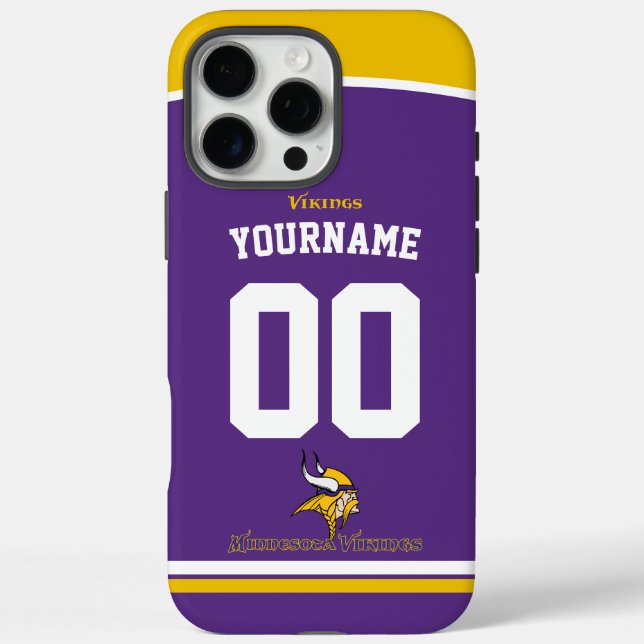 Coques Case-Mate iPhone Vikings personnalisés Jersey Football américain (Verso)