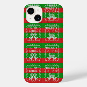 Coque Pour iPhone 14 Vilain pull motif sonnettes Joyeux fils Xmas
