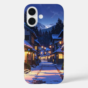 Coque Pour iPhone 16 Village d'hiver