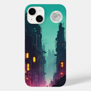 Coque Pour iPhone 14 ville de néon