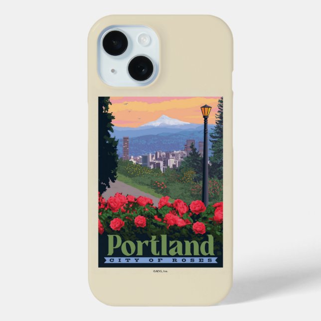 Coques Case-Mate iPhone Ville de Rose | Portland, Oregon (Verso)