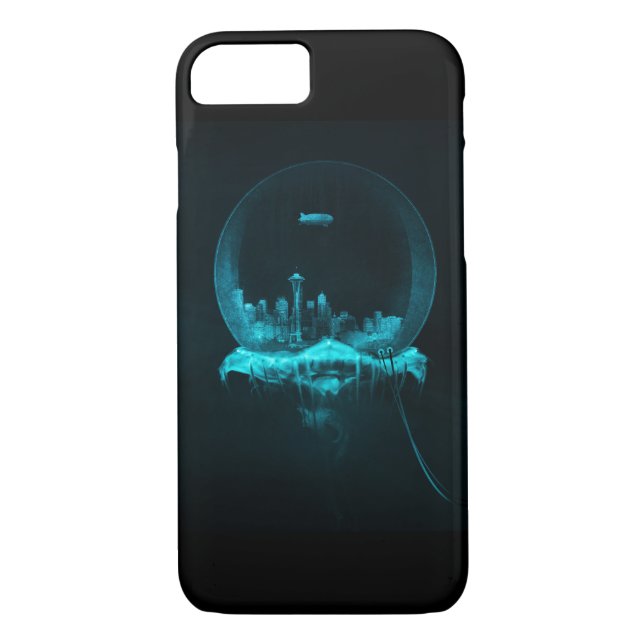 Coques Case-Mate iPhone Ville d'Imaginaire dans un globe de neige (Dos)