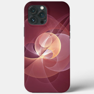 Case-Mate iPhone Case Vin moderne élégant Abstrait Art fractal rouge