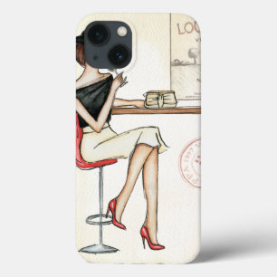 Etui iPhone 13 Vin potable de femme à la mode