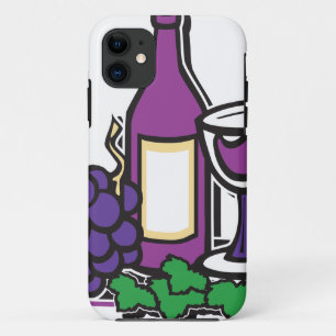 Coques Pour iPhone Vin rouge et raisins pourpres