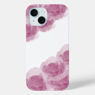 Coque Pour iPhone 15 Vin violet de luxe Magic Rose couleur Art Abstrait