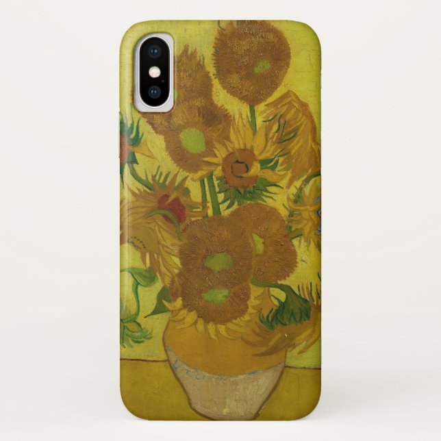 Coques Case-Mate iPhone Vincent Van Gogh 15 Peinture de tournesols (Dos)