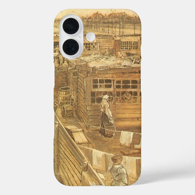 Coques Case-Mate iPhone Vincent van Gogh - Carpenter's Yard and Laundry (Verso)