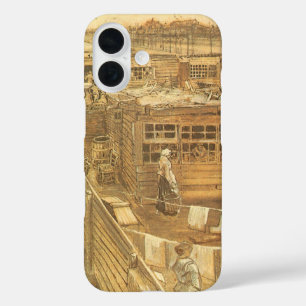 Coque Pour iPhone 16 Vincent van Gogh - Chantier de charpentier et buan