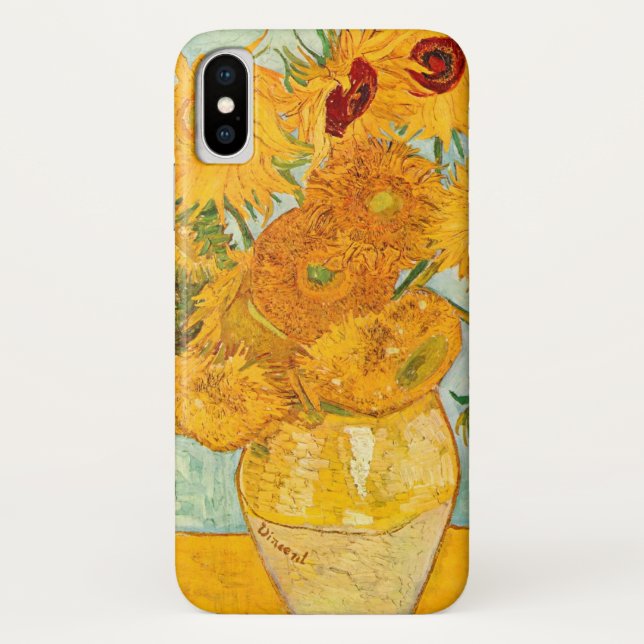 Coques Case-Mate iPhone Vincent Van Gogh Douze tournesols dans un vase Art (Dos)