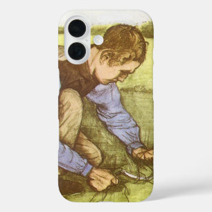 Coque Pour iPhone 16 Vincent van Gogh - Garçon coupant de l'herbe à la 