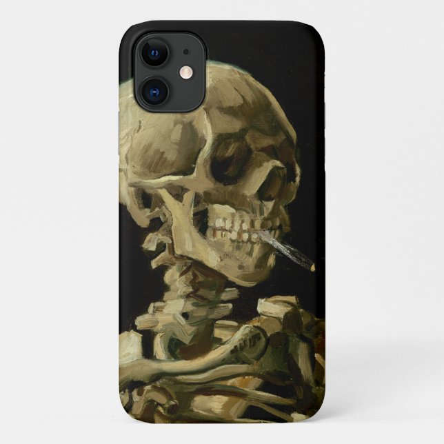 Coques Case-Mate iPhone Vincent Van Gogh Skeleton avec une cigarette brûla (Dos)