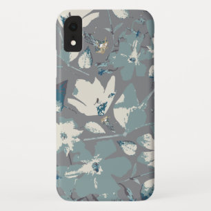Case-Mate iPhone Case Vins à fleurs Crème bleue gris Flore Impression