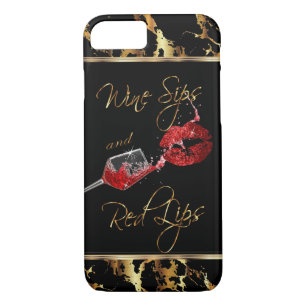 Coques Pour iPhone Vins et lèvres rouges