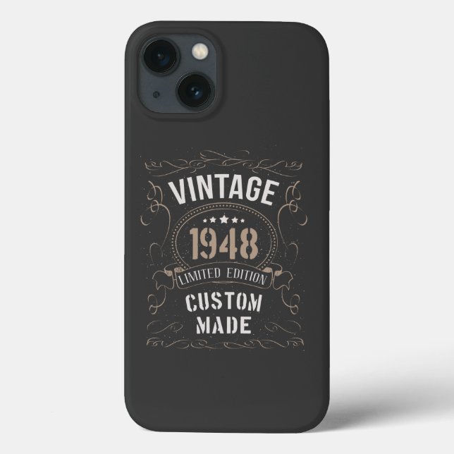 Coques Case-Mate iPhone Vintage 1948 Limited Edition Custom made T-Shirt (Verso)