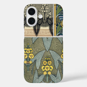 Coque Pour iPhone 16 Vintage Art Nouveau Arrowhead Garden Fleurs