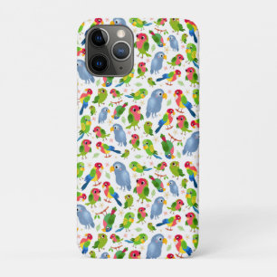 Case-Mate iPhone Case Vintage Birds Motif, Colorful parakeet motif