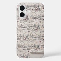 Vintage Black & White Europe Images Coque-Mate iPh
