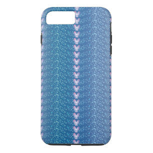 Coque iPhone 7 Plus Vintage Blue Floral Violets fond d'écran motif