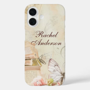 Coque Pour iPhone 16 Vintage Butterfly
