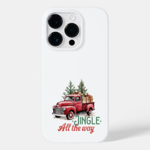 Coque Pour iPhone 14 Pro Vintage Camion Camion Ramassage Rouge Tout Le Chem