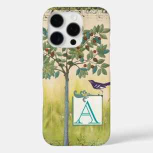 iPhone 16 Pro Case Vintage Cerisier Arbre Monogramme iPhone