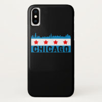 Vintage Chicago Flag Skyline