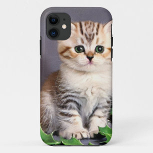 Case-Mate iPhone Case Vintage Christmas Kitten et Holly
