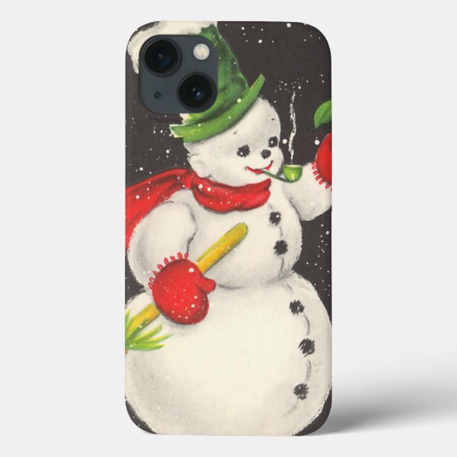 Coques Case-Mate iPhone Vintage Christmas Snowman (Verso)