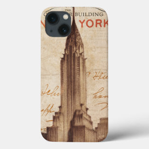 Etui iPhone 13 Vintage Chrysler Building à New York
