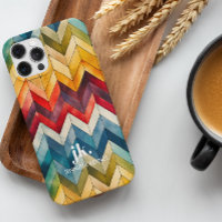Vintage coloré Chevron Monogram arc-en-ciel