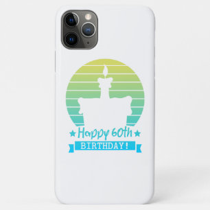 Case-Mate iPhone Case Vintage Colorful Joyeux 60e anniversaire gâteau