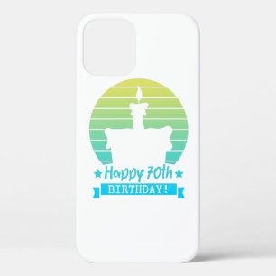 Case-Mate iPhone Case Vintage Colorful Joyeux 70e anniversaire gâteau