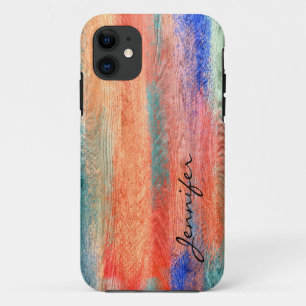 Etui iPhone Case-Mate Vintage Colorful Wood Grain Texture #3