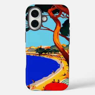 Coque Pour iPhone 16 Vintage Côte d'Azur Voyage en France