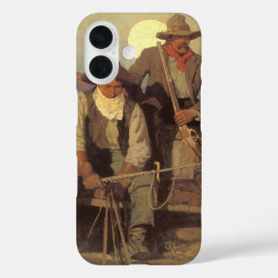 Coques iPhone 16 Vintage Cowboys, l'étape de la paye par NC Wyeth