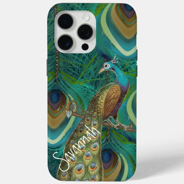 Coques Case-Mate iPhone Vintage Damas Peacock Blackberry (Verso)