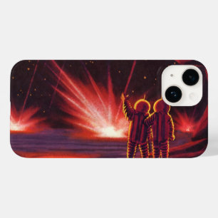 Coques Pour iPhone Vintage de science-fiction Alien Red Planet Explos