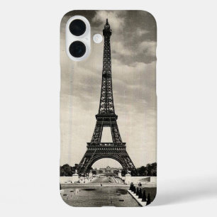 Coques iPhone 16 Plus Vintage Eiffel Tower Paris iPhone Wallet Case