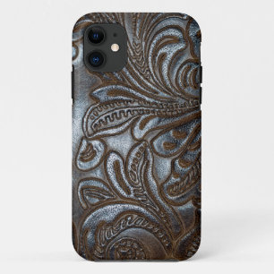 Case-Mate iPhone Case Vintage Embossé Brown en cuir Coque-Mate iPhone Ca