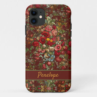Case-Mate iPhone Case Vintage Floral Chintz Pattern with Your Name
