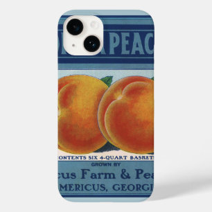 Coques Pour iPhone Vintage Fruit Crate Étiquette Art, Georgia Peaches
