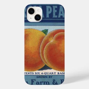 Coque Pour iPhone 14 Plus Vintage Fruit Crate Étiquette Art, Georgia Peaches