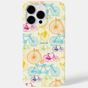 Coque Pour Pour iPhone 14 Pro Max Vintage Girl Bright Colours Motif vélo