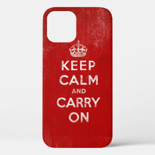 Case-Mate iPhone Case Vintage Grunge, gardez le calme et continuez