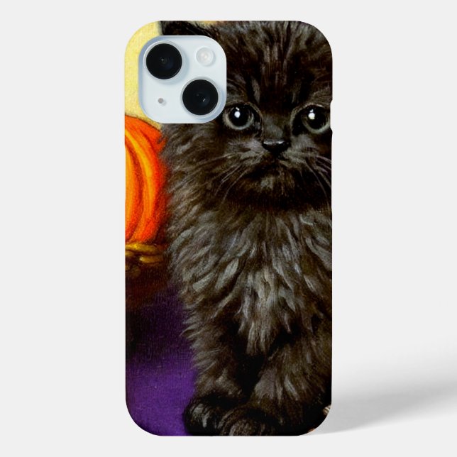 Coques Case-Mate iPhone Vintage Halloween Kitten (Verso)