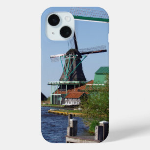 Coque Pour iPhone 15 Vintage Hollandais Rouge Blanc Vert Vent Photo