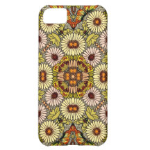 Vintage Illustration Fleurs Papillons Motif